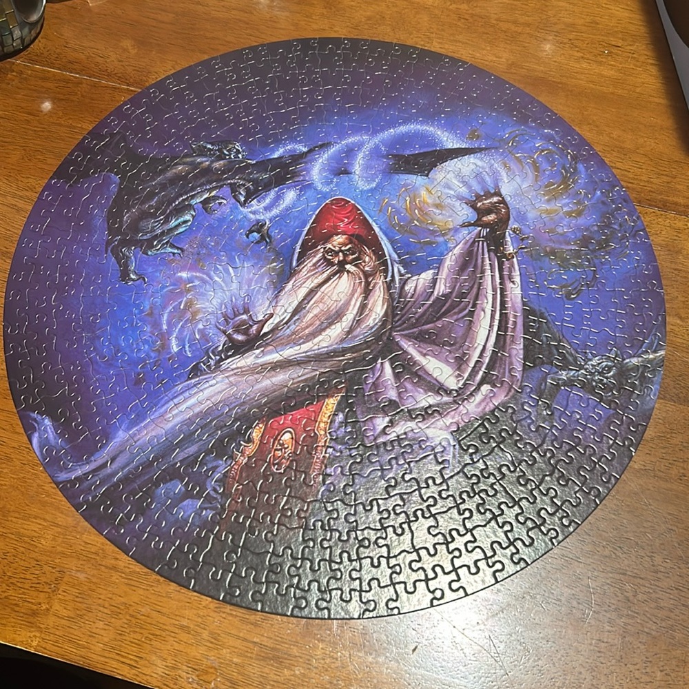 Vintage Advanced Dungeons & Dragons circular 500 piece puzzle Wizards Revenge